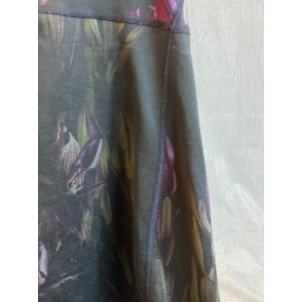 Lululemon Scoop Neck Tank Midnight Iris Black Floral Workout Top Racerback 4 - Picture 6 of 11